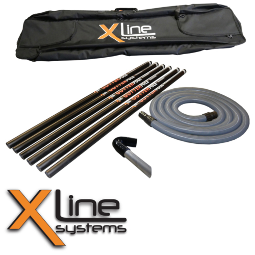 6x Carbon Gutter Poles - 30ft + Carry Bag & Tools