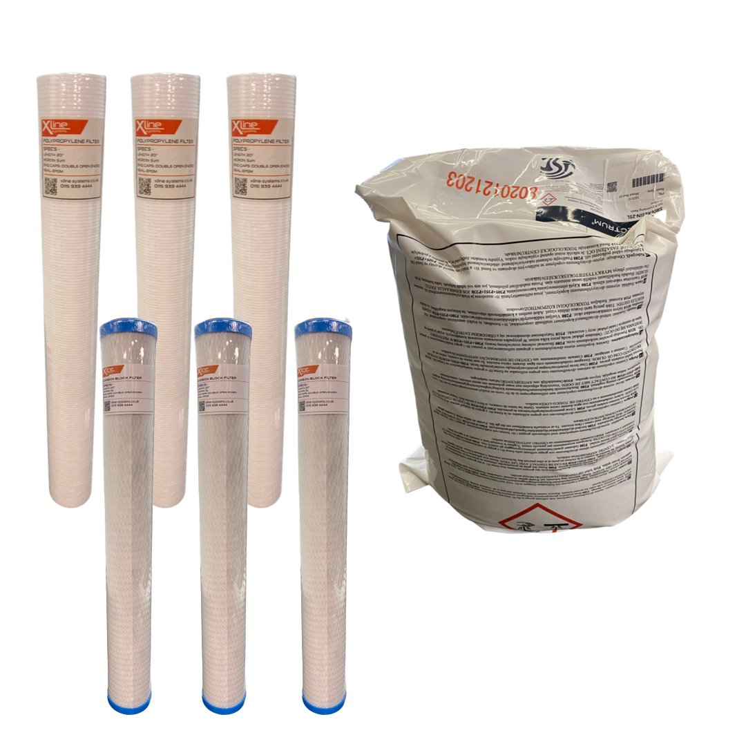 Filter Bundle 3x 20" PreFilters + 25ltr Resin Xline Systems
