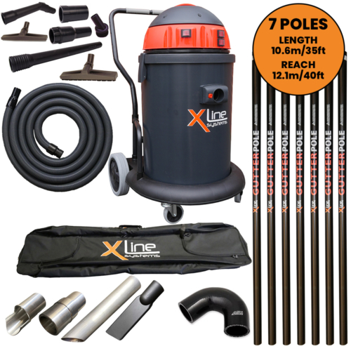35ft 7x Pole Gutter Vacuum System