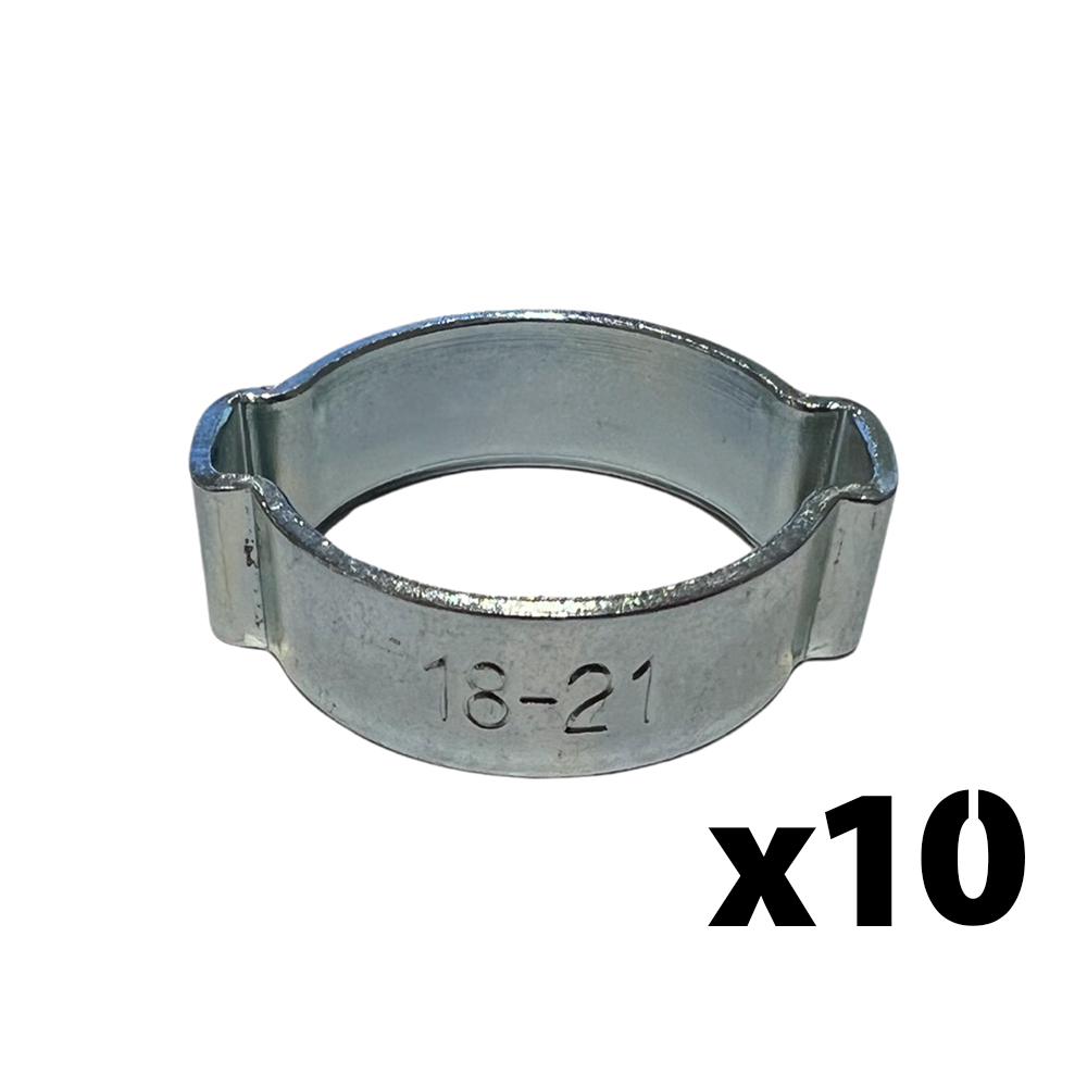 10x Double Ear Clips 18-21mm
