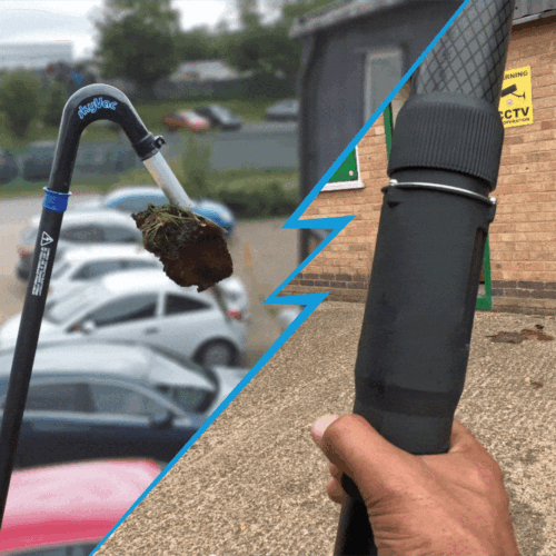 skyVac Premium Clamped Poles External Suction Pole Set