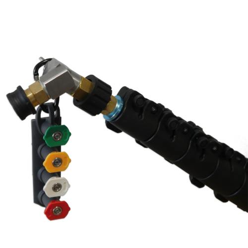 Pressure pole wih quick release fittings