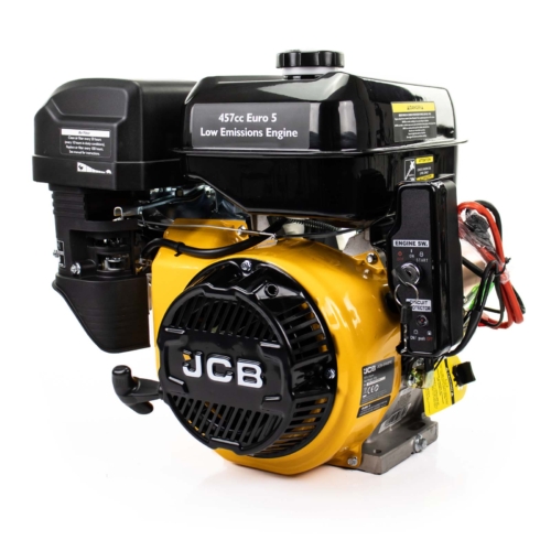JCB 15hp 25.4mm 1” Petrol Engine, 457cc, 4 Stroke, OHV, Electric Start Horizontal Straight Shaft | JCB-E460PE