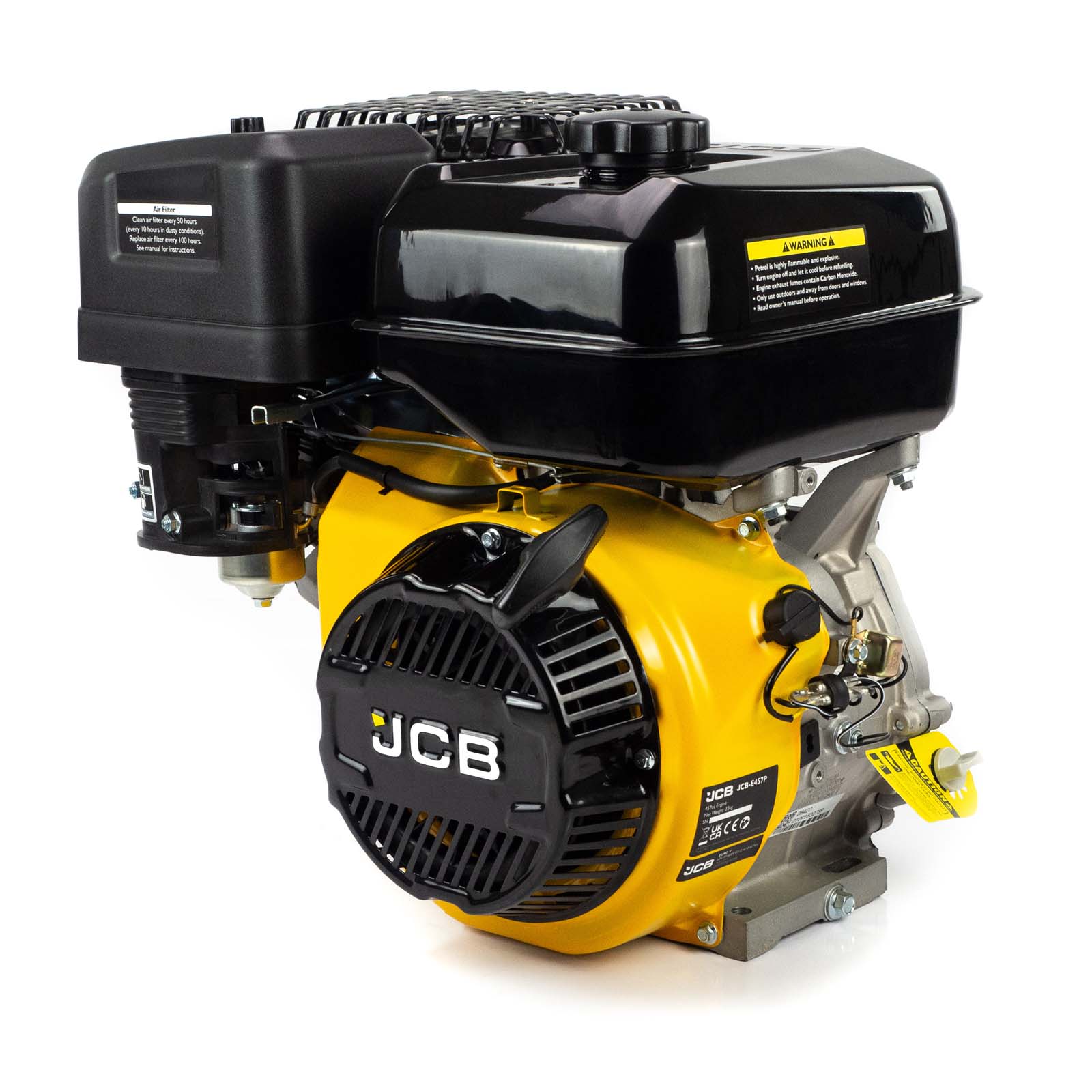 JCB 15hp 25.4mm 1” Petrol Engine, 457cc, PullStart - JCB-E460P