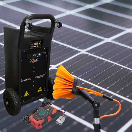 Solar Cleaning Chemical Applicator - Portable Trolley + 5m Pole Bundle