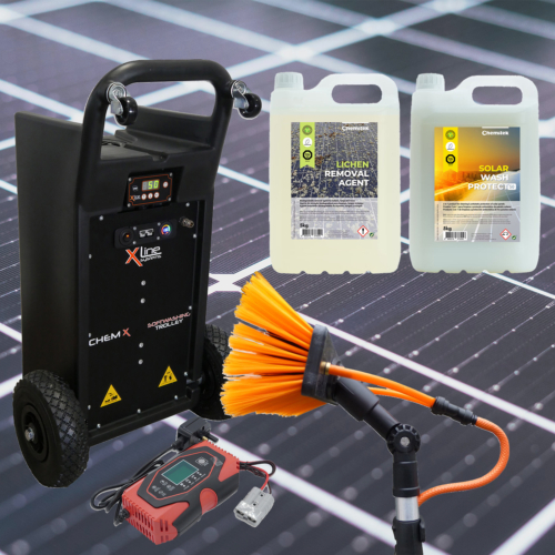 Solar Cleaning Chemical Applicator Pole System